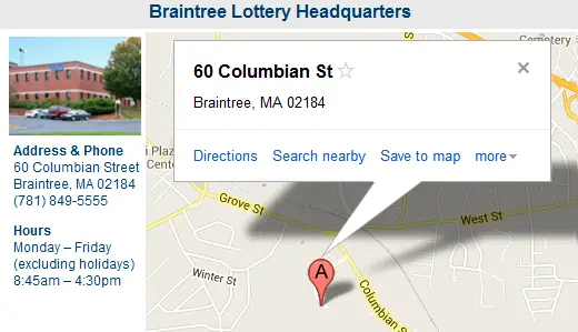 Braintree Lottery Headquarters